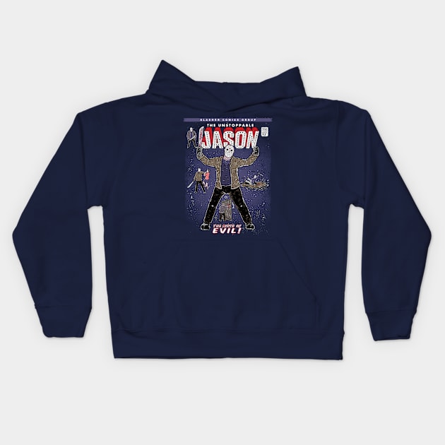 THE UNSTOPPABLE JASON Kids Hoodie by Firebrander